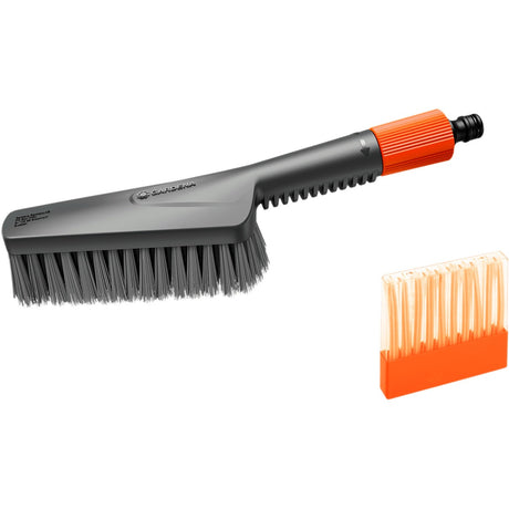 Gardena cleansystem set di pulizia con spazzola a mano morbida, spazzola per lavaggio con bastoncini di sapone (grigio, 18860-20)