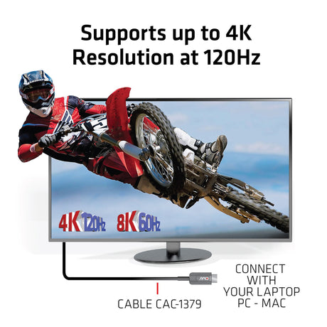 Cavo unidirezionale certificato Club 3D Ultra High Speed AOC HDMI 2.1 maschio-maschio (nero, 20 metri, 4K 120Hz, 8K 60Hz, 48Gbps)