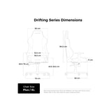 Dxracer Drifting XL Sedia da gaming in pelle EPU nera (nera)