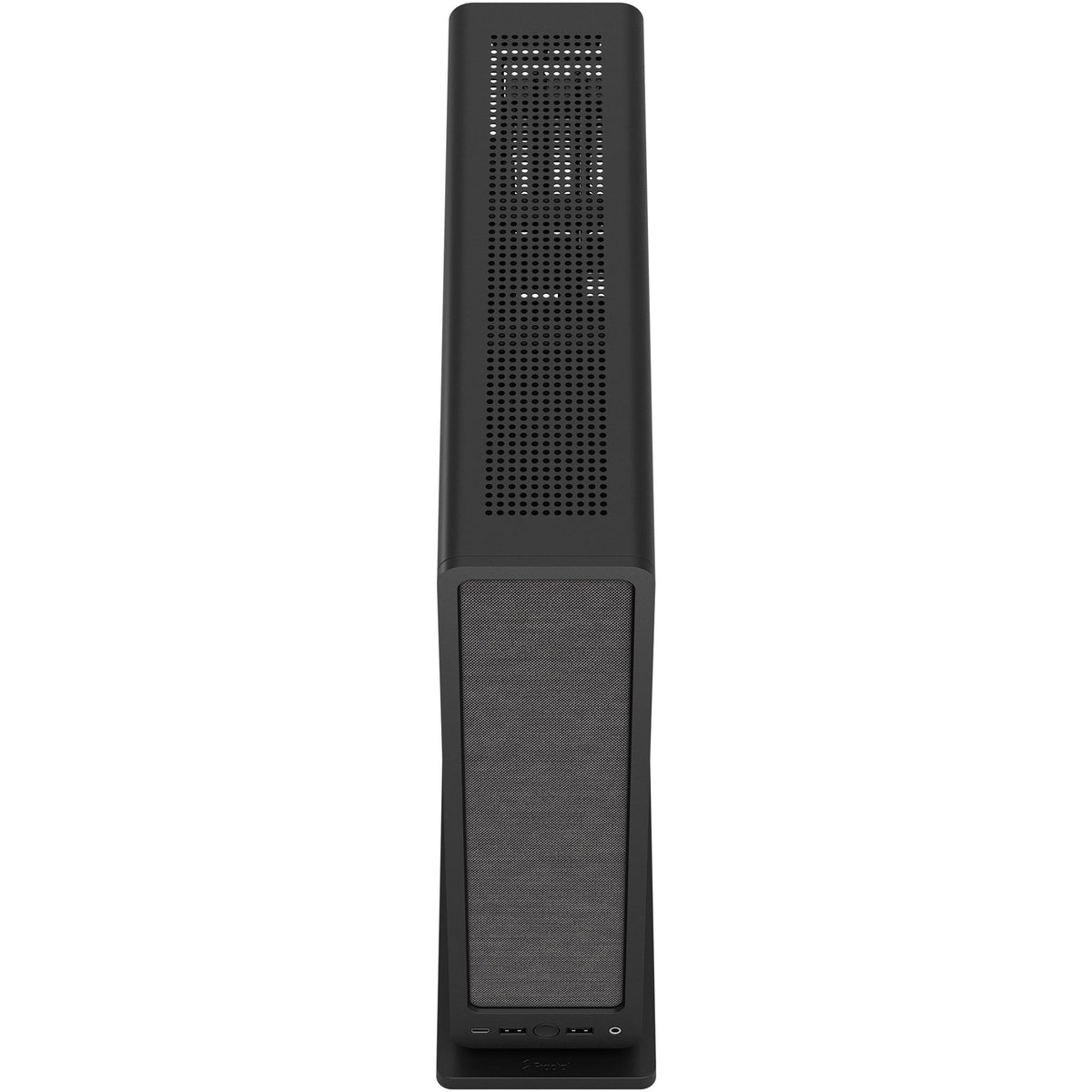 Custodia mini tower nera con design frattale (nera | 2x USB-A | 1x USB-C)