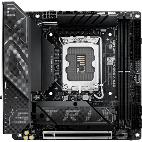 Scheda madre Asus ROG Strix B860-I Gaming WiFi Socket 1851 (RAID, 2.5 GB-LAN, WiFi 7, BT, Suono, Mini-ITX)