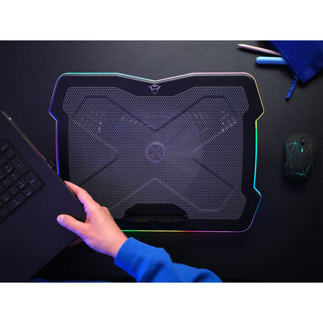 Trust GXT 1126 Aura dispositivo di raffreddamento per laptop (nero, RGB)
