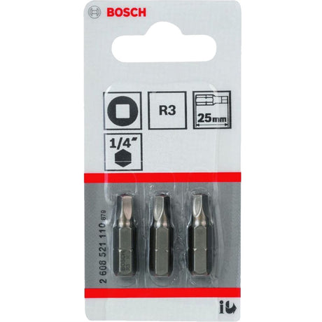 Punta Bosch 4 facce R3 extra dura 1 4 25mm, 3 pezzi