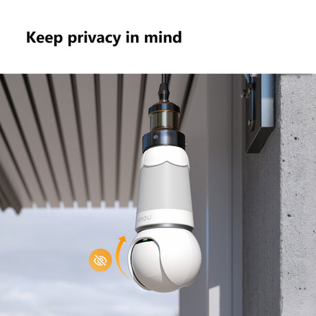 Telecamera di sicurezza Imou bulb cam 2k (bianca, attacco a vite universale e26 e27)