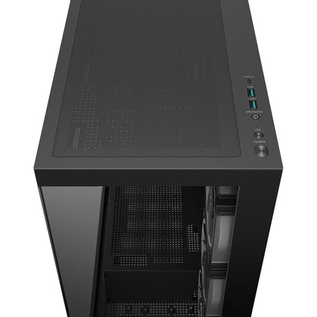 Custodia midi tower Deepcool CG580 4f v2 (nero | 2x USB-A | 1x USB-C | RGB | vetro temperato)