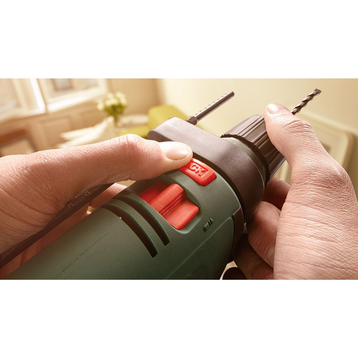 Trapano a percussione Bosch easyimpact 600 (verde nero, custodia inclusa)