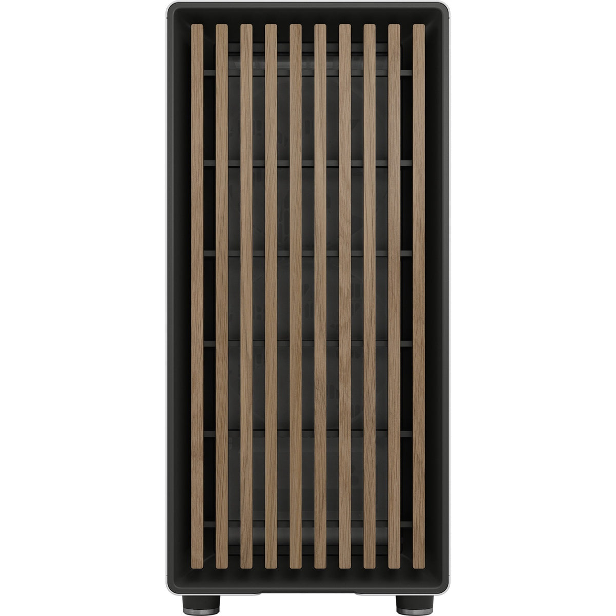 Custodia North Midi Tower dal design frattale (colore legno bianco | 2x USB-A | 1x USB-C | vetro temperato)