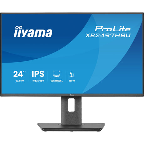 Monitor Iiyama prolite xb2497hsu-b1 23,8 (nero, 120 Hz, HDMI, porta display, USB-C, audio)