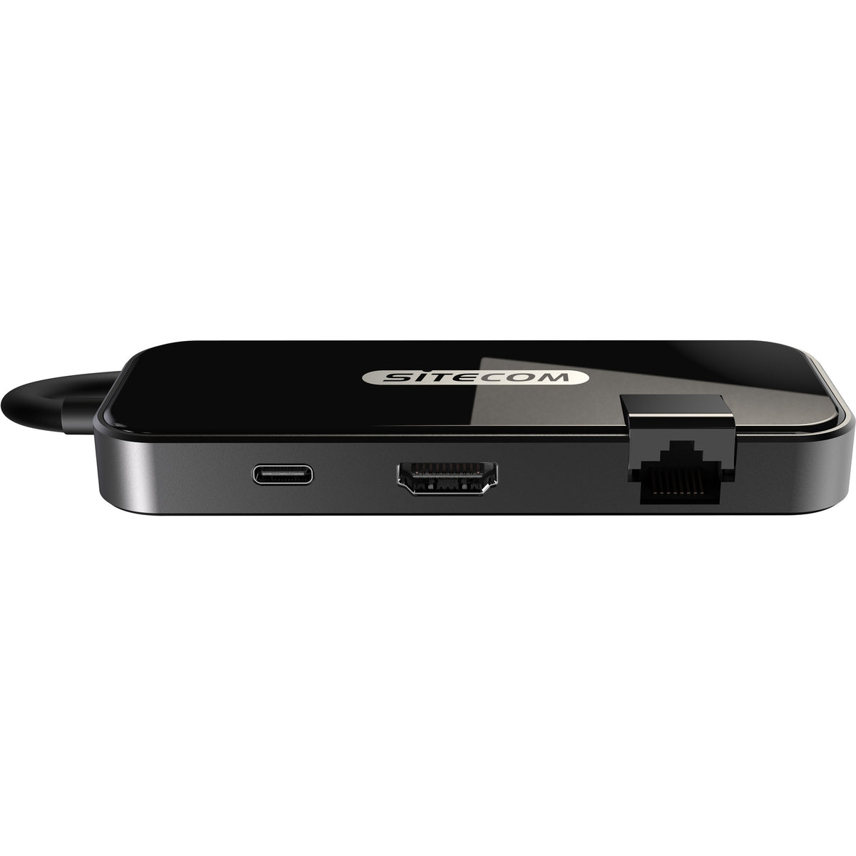 Adattatore Sitecom da USB-C a HDMI + Gigabit LAN (nero)