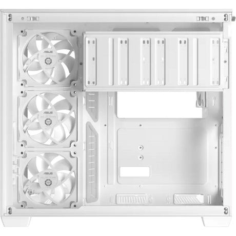 Custodia midi tower Asus a32 plus (bianco | 2x USB-A | 1x USB-C | RGB | vetro temperato)