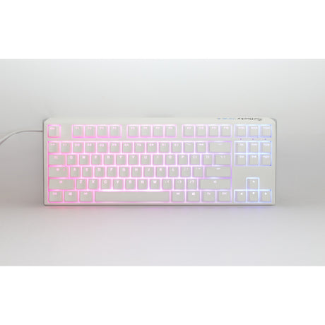 Ducky one 3 classica tastiera meccanica tkl rgb bianca pura (bianca, layout us (qwerty), cherry mx speed silver, 80% (tkl), LED rgb, double-shot pbt, hot-swapable, meccanica quack)