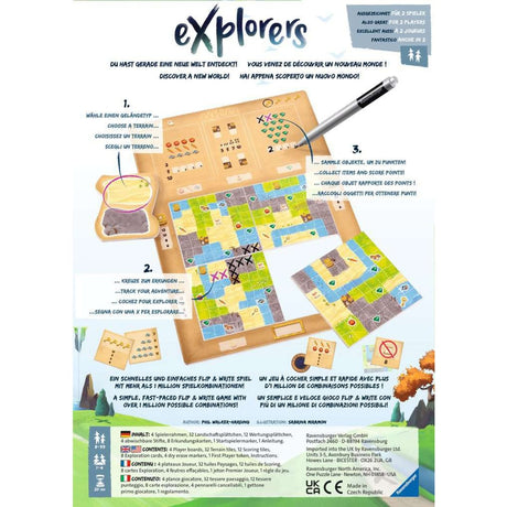 Gioco da tavolo Ravensburger Explorers (inglese, 1 - 4 giocatori, 20 - 30 minuti, da 8 anni)