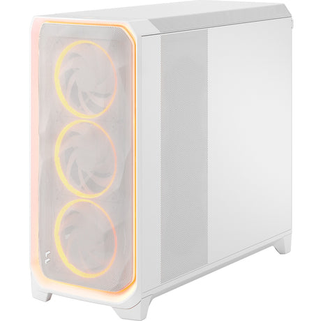 Design frattale meshify 3 xl ambient pro rgb custodia big tower (bianco | 2x usb-a | 1x usb-c | rgb | vetro temperato)