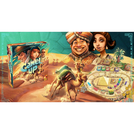 Asmodee eggertspiele camel up - gioco da tavolo corsa di cammelli - nuova edizione con palma 3D