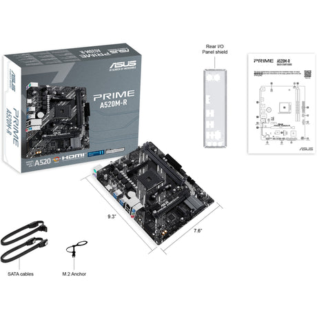 Scheda madre Asus Prime A520M-R presa AM4 (RAID, GB-LAN, audio, µATX)