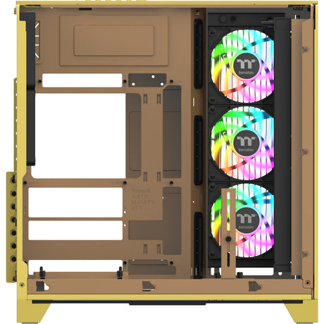 Custodia midi tower Thermaltake view 390 air butter caramel (giallo | 2x USB-A | 1x USB-C | vetro temperato)