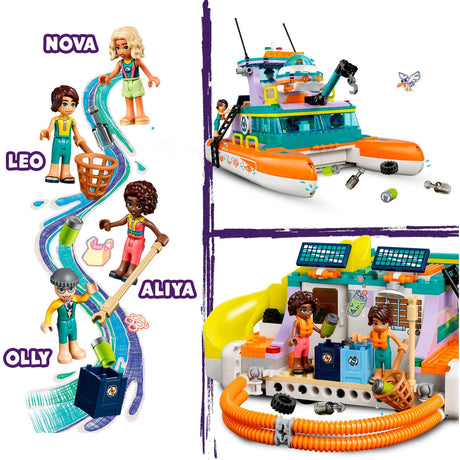 LEGO Friends - Giocattolo per la costruzione della barca di salvataggio in mare (41734)