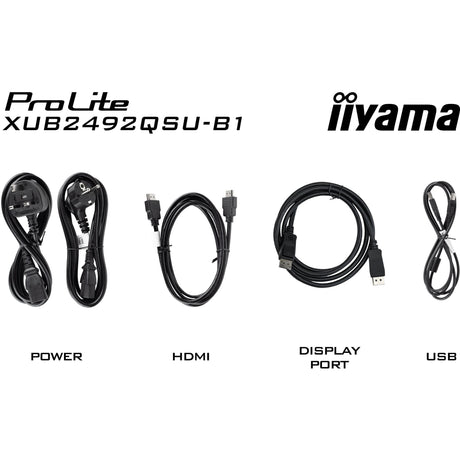 Monitor Iiyama prolite xub2492qsu-b1 23,8 (nero (opaco), HDMI, porta display, 3x USB-A, USB-C)