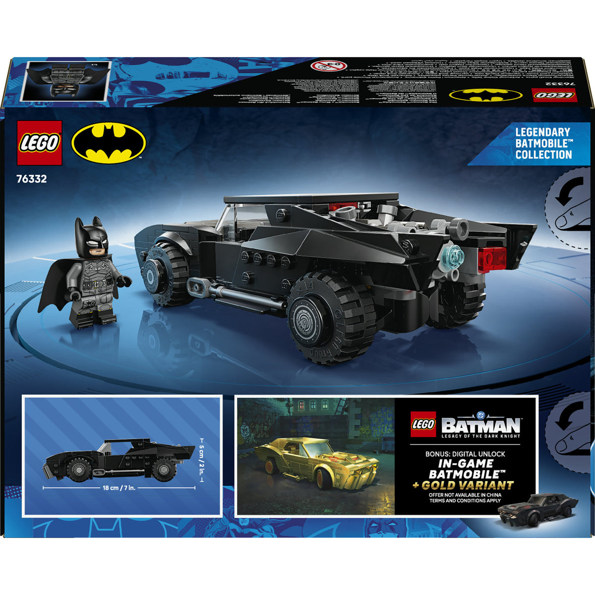 Lego super eroi 76332 la batmobile di batman