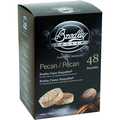 Bricchetti di legno di pecan Bradley per affumicatura (48 pezzi)