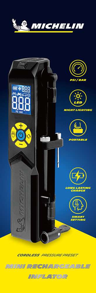 Pompa aria digitale Michelin a batteria da 10 bar