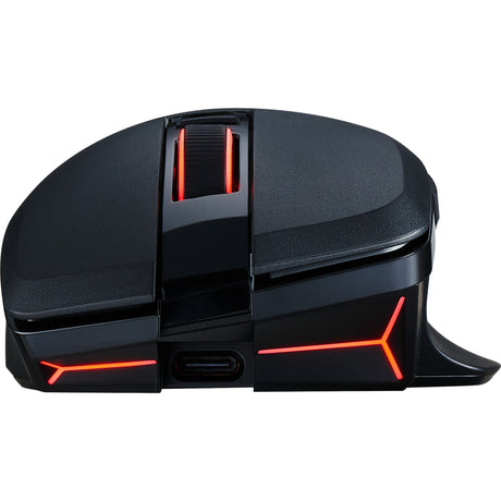 Mouse da gioco wireless Powercolor alphyn am10 (nero rosso, 100 - 26000 dpi, 8k, rgb, usb 2.4g bluetooth 5.2)