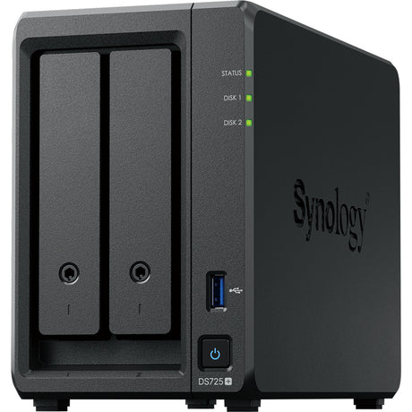 Synology diskstation ds725+ nas (nero, 2x LAN, USB-A 3.2 (5 Gbit s))