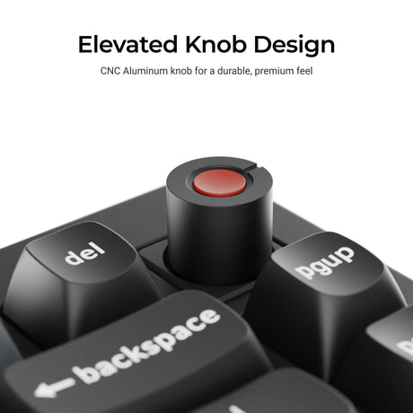 Keychron v1w-d1 8k qmk tastiera meccanica personalizzata cablata (nera, layout us (qwerty), super rossa, 75%, led rgb, pbt double-shot, hot swap, 8k, pulsante)