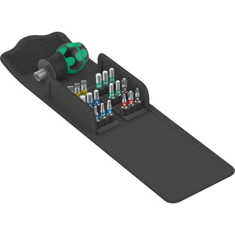 Wera kraftform kompakt stubby 1, set di punte da 19 pezzi (nero verde)