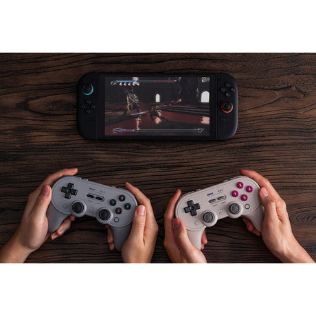 Gamepad bluetooth 8bitdo pro 3 (grigio nero, switch 1 2, pc, android, usb bluetooth 2.4 ghz)