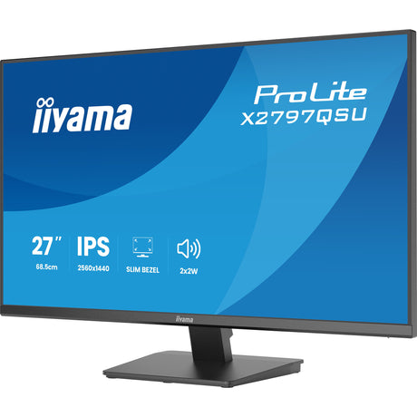 Monitor Iiyama prolite x2797qsu-b1 27 (nero (opaco), HDMI, porta display, 2x USB-A, 2x USB-C)