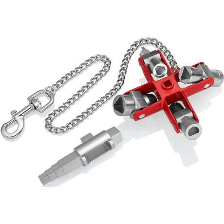 Chiave per quadro elettrico Knipex 00 11 06 v01 con 9 profili - superfici quadrate