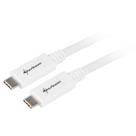 Sharkoon USB-C 3.2 > Cavo USB-C (bianco, 1 metro)