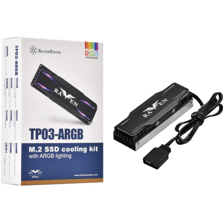 Dissipatore Silverstone TP03-ARGB (nero, adatto per SSD m.2 2280)