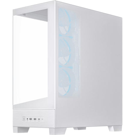 Custodia midi tower Asus a31 plus (bianco | 2x USB-A | 2x USB-C | vetro temperato)