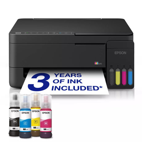 Stampante a getto d'inchiostro all-in-one Epson ecotank et-2912 (nero, scansione, copia, Wi-Fi, inclusi fino a 3 anni di inchiostro, c11cl62406)
