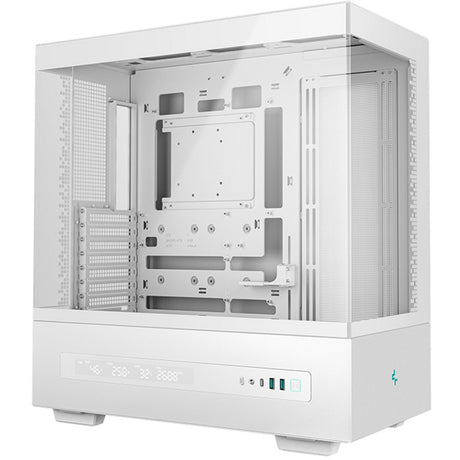 Custodia midi tower digitale Deepcool ch690 (bianco | 2x USB-A | 1x USB-C | vetro temperato)