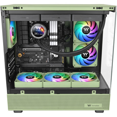 Thermaltake ct120 ex reverse argb sync ventola di raffreddamento per PC verde matcha (pacchetto da 3 ventole) ventole per case (verde chiaro, 3 pezzi, 120 x 120 x 25 mm, pwm)