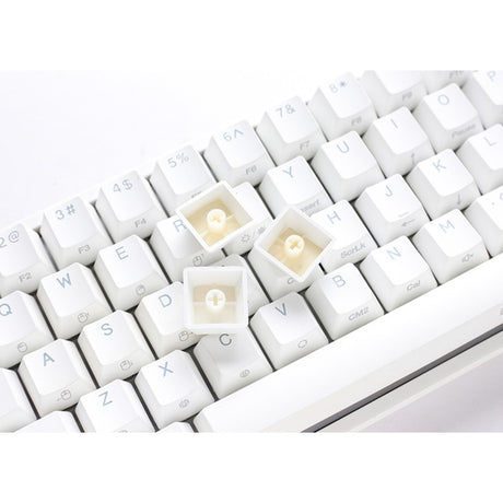 Ducky one 2 pro mini tastiera da gioco meccanica rgb classica bianca (bianca, layout us (qwerty), rosso ciliegia mx, 60%, led rgb, pbt double-shot, meccanica quack)