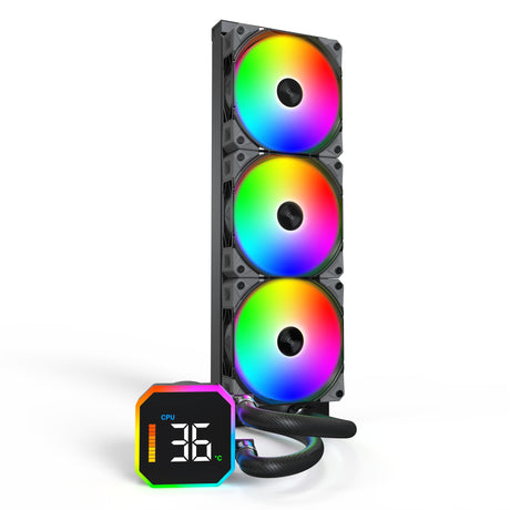 Montech hyperflow digital 360 raffreddamento ad acqua (nero)