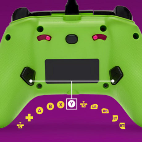 Controller Powera Advantage con cavo per xbox serie x|s - fortnite: Glow (neon green, xbox series x|s, xbox one, PC)