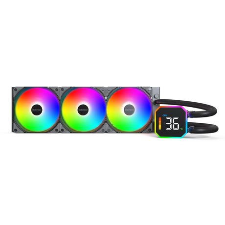 Montech hyperflow digital 360 raffreddamento ad acqua (nero)