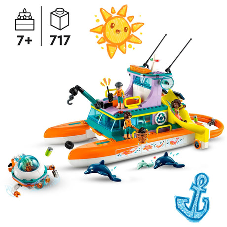 LEGO Friends - Giocattolo per la costruzione della barca di salvataggio in mare (41734)
