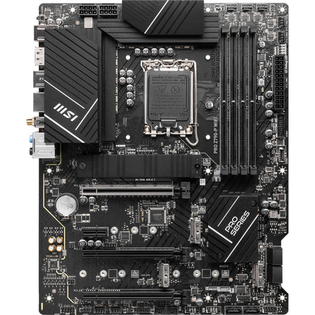 Scheda madre Msi Pro Z790-P WiFi Socket 1700 (nera, RAID, 2,5 GB-LAN, WiFi 6e, BT, audio, ATX)
