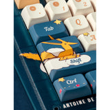 Tastiera meccanica wireless Iqunix zx75 sky meet (blu, layout us (qwerty), iqunix piccolo principe, 75%, LED rgb, hot-swapable, double-shot pbt, 2,4 ghz | bluetooth 5.1 | usb-c)