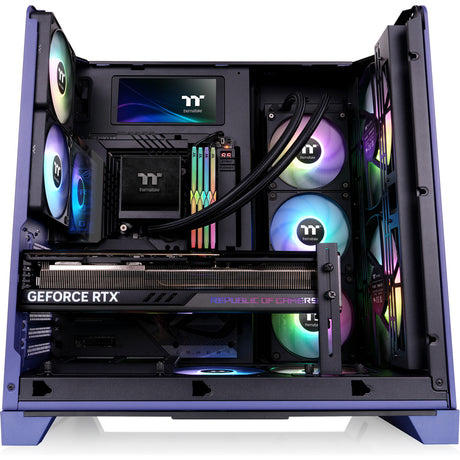 Custodia Thermaltake view 390 air future crepuscolo midi tower (viola | 2x USB-A | 1x USB-C | vetro temperato)