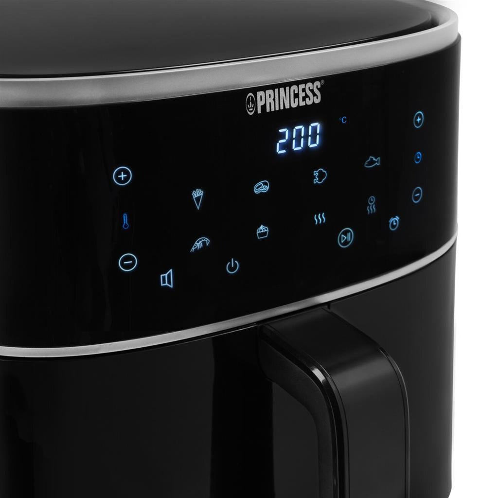Friggitrice ad aria digitale Princess Friggitrice ad aria calda da 6 litri (nera, 6 litri)