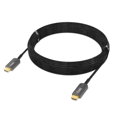 Cavo unidirezionale certificato Club 3D Ultra High Speed AOC HDMI 2.1 maschio-maschio (nero, 10 metri, 4K 120Hz, 8K 60Hz, 48Gbps)