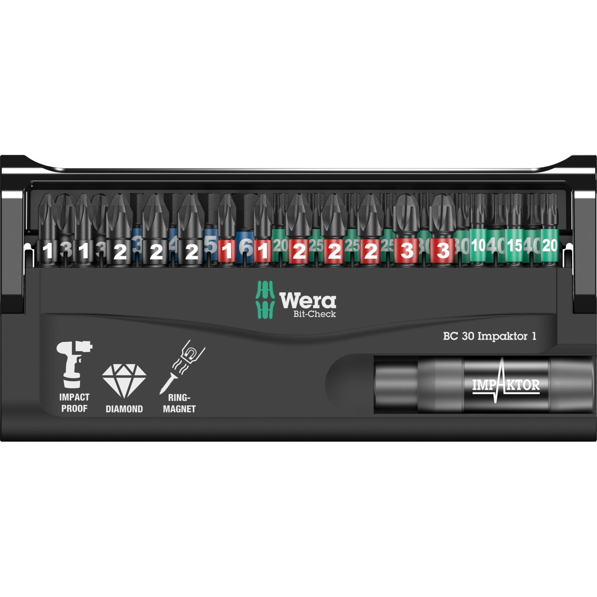 Impattatore Wera bit-check 30 set da 1 bit (30 pezzi)