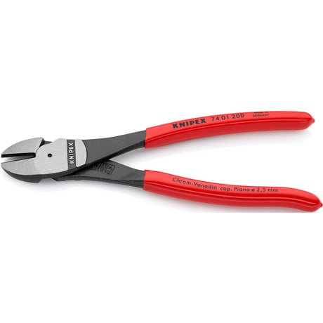 Knipex 74 01 200 pinza a taglio laterale potente in plastica lucida 200mm